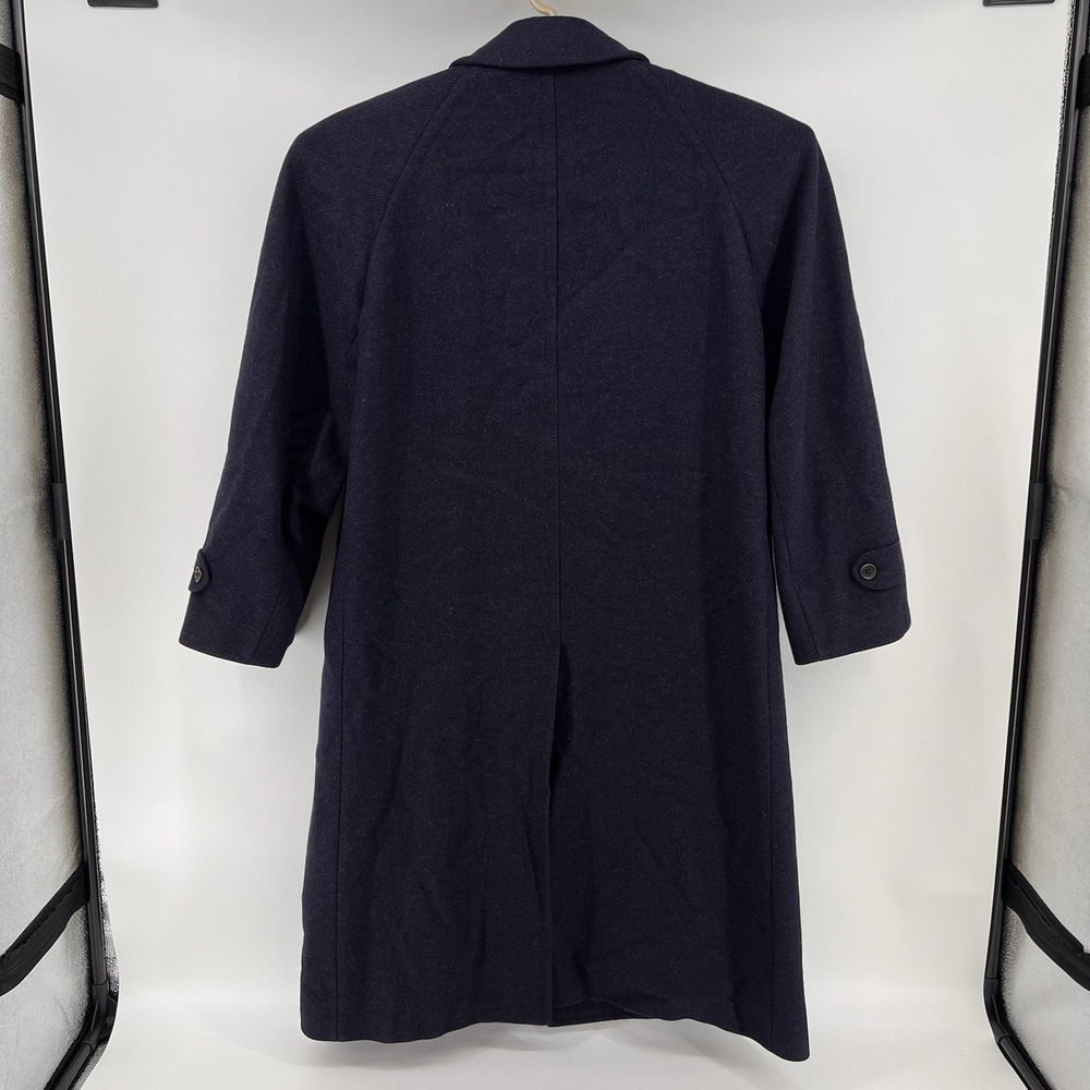 Canali Milano for Bloomingdale's Men's 100% Wool Overcoat Trench Navy Blue - Picture 7 of 14